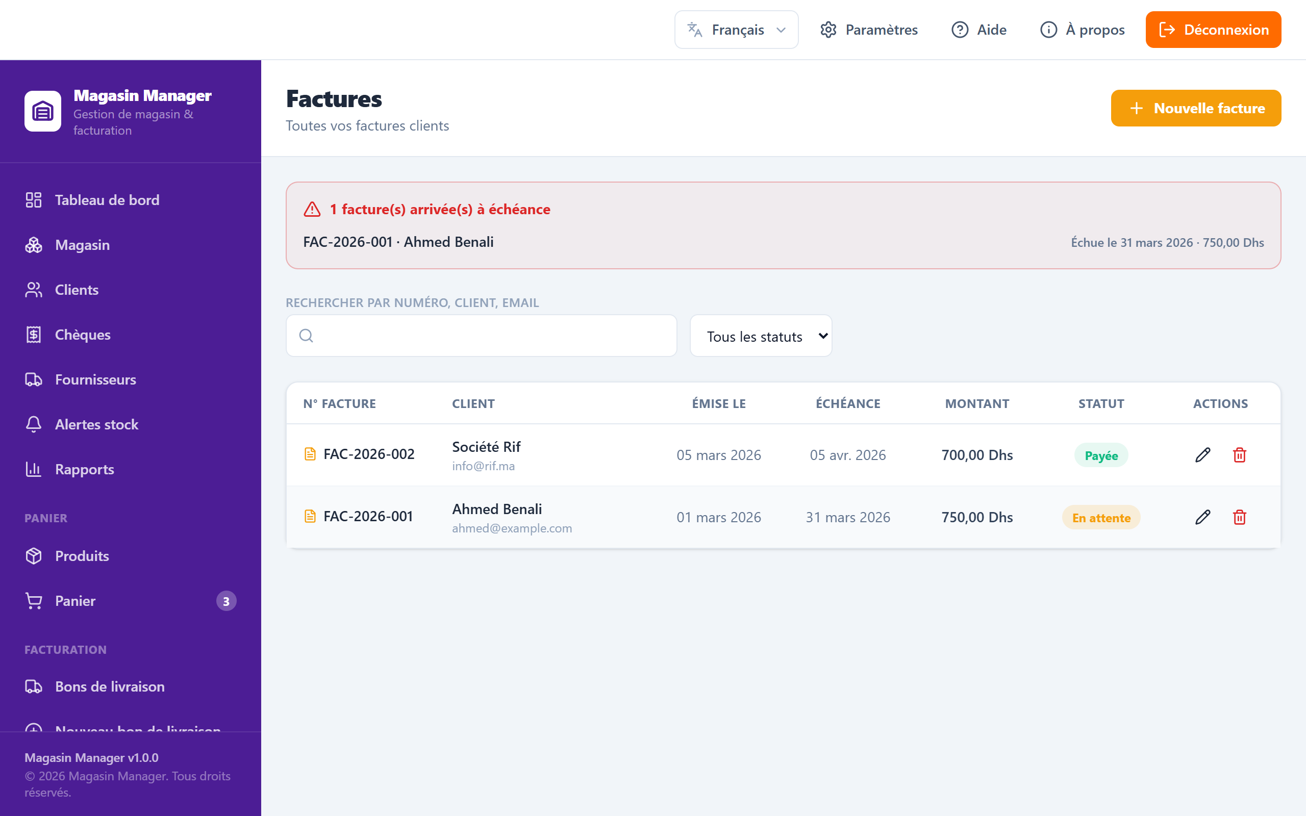 Magasin Manager — i-invoice